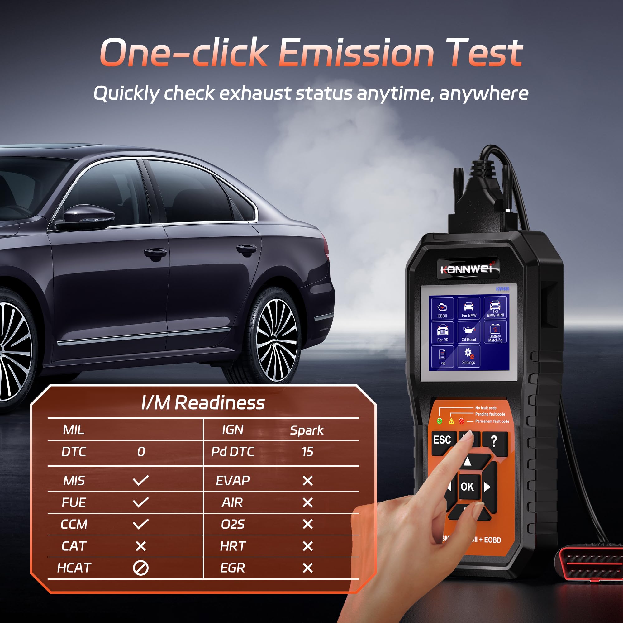 Amazon.co.jp: KONNWEI OBD2スキャナーは、BMW Mini Cooper、obd2